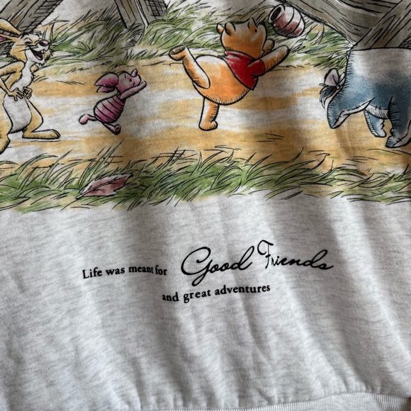 Disney Winnie The Pooh Wrap Sleeve Sweatshirt L - Picture 4 of 6